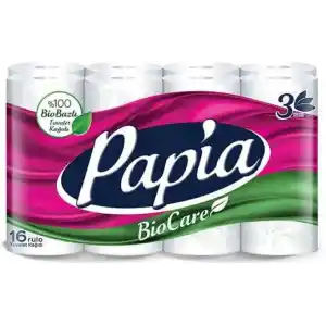 Papia Biocare Tuvalet Kağıdı (3 katlı) 16 Rulo