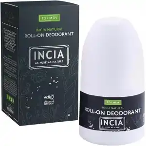INCIA%100 Doğal Roll On Deodorant Erkekler İçin Ter Kokusu Önleyici Leke Yapmayan 50 ml
