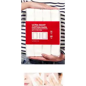 MISSHA% 100 Pamuk Makyaj Temizleme Pedi Ultra Giant Cotton Pads 400 Adet