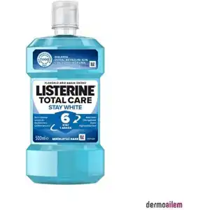Listerine Total Care Stay White Ağız Bakım Suyu, 500 ml, 6 Etki 1 Arada
