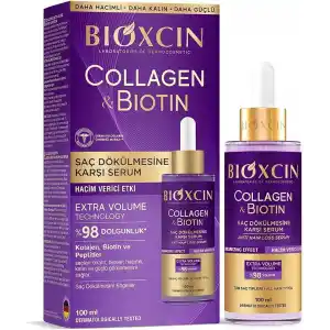 Bioxcin Collagen & Biotin Saç Serumu 100 ml – Saç Dökülmesine Karşı, Hacimlendirici, Hidrolize Kolajen, Biotin ve BioComplex B11 İçerikli