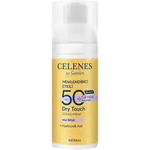 Celenes Herbal SPF 50+ Güneş Koruyucu Krem Dry Touch (50 ml)