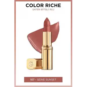 LOreal Paris Color Riche Saten Bitişli Ruj - 107 Seine Sunset Nude