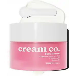 Cream Co. Yağ Bazlı Balm Yüz Makyaj Temizleyici, Aydınlatıcı Nemlendirici, Hyaluronik Asit, 100 ML