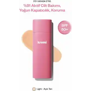 Kremi ALL IN ONE BB CREAM Light · SPF 50+ · Yüksek Kapatıcılık · Nemlendirici Ton Eşitleyici · Suya Dayanıklı · 50 ml