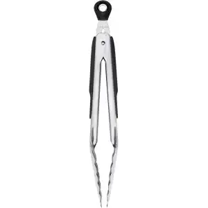 OXO - Good Grips Maşa, 23 cm - Bulaşık makinesinde yıkanabilir, Paslanmaz çelik, ızgara maşası - Sosis, sebze ve daha fazlası için