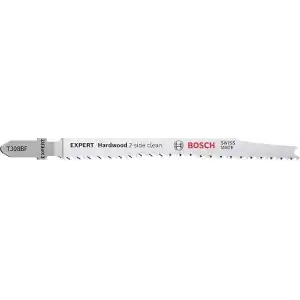 Bosch Professional 3x EXPERT ‘Hardwood 2-side clean’ T 308 BF Dekupaj Testere Bıçakları (Plastik kaplı levhalar, Multipleks levha, Uzunluk 117 mm, Aksesuar Dekupaj Testeresi)