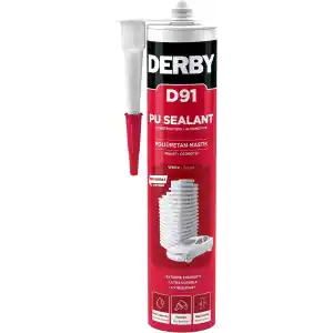 Derby D91 PU Mastik Plastik Kartuş Beyaz - 280ml