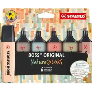 STABILO BOSS ORIGINAL NatureCOLORS - Fosforlu Kalem - 6lı Paket - Çeşitli Renkler