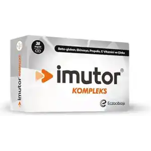 Imutor Kompleks 30 Kapsül – Bağışıklık – Beta Glukan, Ekinezya, Propolis, C Vitamini, Çinko