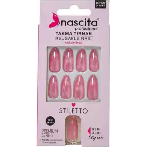 Nascita Takma Tırnak Pembe Mermer 24lü