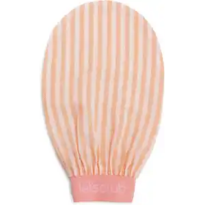 Letscrub Premium Ekru Zebra Banyo Duş Kesesi Peeling Eldiveni%100 Floş Ipek Normal Ciltler Için