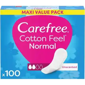 Carefree Normal Cotton Parfümsüz 100lü Günlük Ped