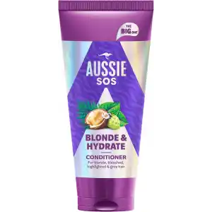 Aussie SOS Blonde & Hydrate Açık Renk Boyalı, Röfleli ve Gri Saçlar İçin Saç Kremi 350ml