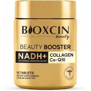 Bioxcin Beauty Booster – NADH, Tip I-III Kolajen, C Vitamini, Hyalüronik Asit, Biotin, Koenzim Q10 ve Çinko İçerikli Gıda Takviyesi – 60 Tablet