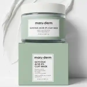 Maruderm Glikolik Asit%5 Gözenek Arındırıcı ve Cilt Tonu Eşitleyici Kil Maskesi – Vegan, Pürüzsüz ve Nemlendirici Arındırıcı Maske, 100 ML