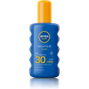 NIVEA SUN SPF30 Güneş Koruyucu ve Nemlendirici Vücut Spreyi 200ml, UVA UVB Koruması, Suya Dayanıklı