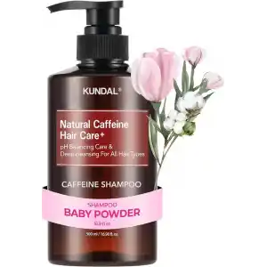 KUNDAL Kafein İçeren Dökülme Karşıtı Bakım Şampuanı Caffeine Scalp Shampoo 500ml (Baby Powder)
