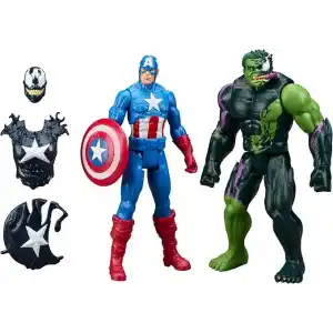 Marvel Avengers VenomVersus Titan Hero Serisi Venom Etkili Captain America ve Venom Etkili Hulk Aksiyon Figürü 2’li Paket, 30 cm Süper Kahraman Oyuncakları, 4 Yaş ve Üzeri