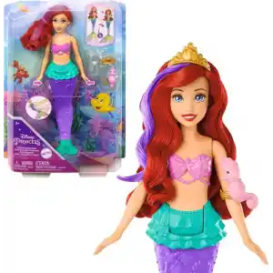 Mattel Disney Prensesi Yüzen ve Renk Değiştiren Ariel Bebek Disney prensesi oyuncakları, yüzen deniz kızı Ariel bebek HPD43