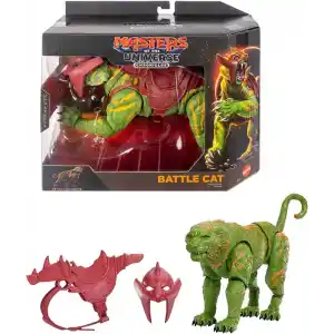 2026 yapımı filmden uyarlanmış Masters of the Universe Chronicles 1:12 ölçekli Battle Cat aksiyon figürü, cam gözler ve eklemli çene, eyerli ve zırhlı kaplan, JKJ32