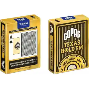 COPAG Texas HoldEm Gold Jumbo Endeks Oyun Kartları, Siyah