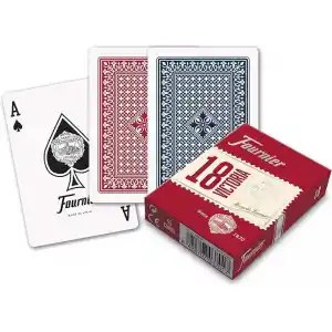 Fournier Poker Oyun Kartları Nº 18, Standart Endeks, Kırmızı veya Mavi