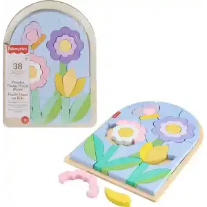 Fisher Price Ahşap Çiçek Yapboz Blokları