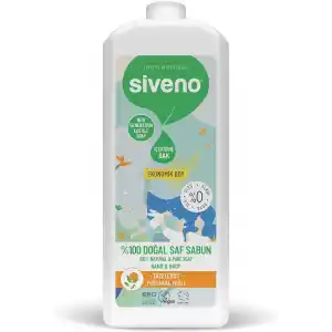 Siveno %100 Doğal Sıvı Kastil Sabun Portakal Yağlı Yoğun Nemlendirici Arındırıcı Bitkisel Vegan 1000 ml