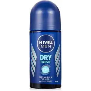 NIVEA Men Erkek Roll On Deodorant Dry Fresh 72 Saat Anti-Perspirant Koruma, Ekstra Kuruluk, 50 ml