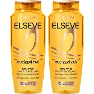 LOreal Paris Elseve Mucizevi Yağ Besleyici Bakım Şampuanı 300 ml (2 paketi)