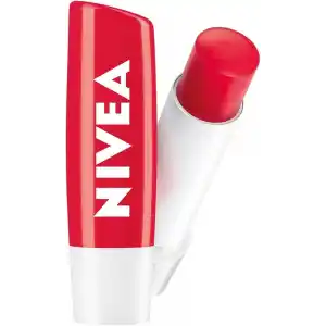 NIVEA Çilek Dudak Bakım Kremi 4.8 gr, 24 Saat Nemlendirme,Çilek Kokusu,Işıltılı Renk,Mineral Yağı İçermez