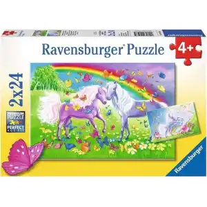 Ravensburger 2x24 Parçalı Puzzle Gökkuşağı Atları
