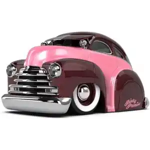 MGA Entertaintment CarTuned S2 1947 Chevy Fleetline - Pembe Lowrider Araba