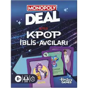 Monopoly Deal: KPop Demon Hunters Card Game | Family Games for Kids, Tweens, Teens, and Adults | 2-5 Players | 15 mins. | Ages 8+ - Türkçe versiyonu