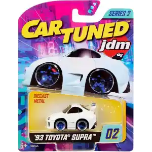 MGAE CarTuned JDM Seri 2 1993 Toyota Supra A90 Diecast Koleksiyon Arabası, Beyaz, Metal Gövde