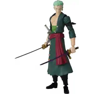 Anime Heroes Tek Parça Figürler Roronoa Zoro Aksiyon Figürü, Değiştirilebilir Kollar ve Yüzler ile Mafsallı Zoro Anime Figürü, Bandai Tek Parça Aksiyon Figürleri Korsan Oyuncakları Serisi, 17 cm