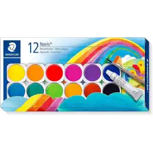 Staedtler 888 Nc12 Noris Clup Sulu Boya 12li 1 Tüp Opak Beyaz Boya Ve Fırça