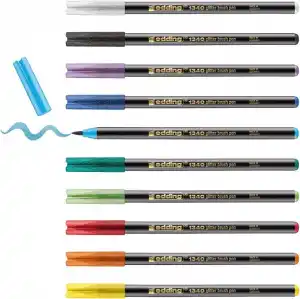 edding 1340 simli fırça uçlu keçeli kalem 10lu set