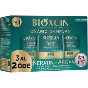 Bioxcin Keratin & Argan Onarıcı Bakım Şampuan 300 ml 3 Al 2 Öde - Yıpranmış Ve Hassas Saçlar