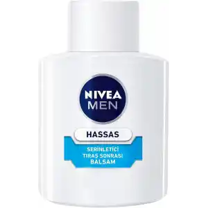 NIVEA Men Hassas Serinletici Tıraş Sonrası Balsam 100 ml, Hassas Ciltler, Alkolsüz Formül, Hızlı Emilir