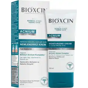 Bioxcin Acnium Sebum Dengeleyici Nemlendirici Krem 50 ml – Yağlı ve Akneye Eğilimli Ciltler İçin Hafif Nemlendirici
