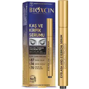 Bioxcin Kaş ve Kirpik Serumu – BioComplex B11, Hyaluronik Asit, Hint Yağı ve Peptit İçerikli – Gürleştirici ve Uzatıcı Etki – 10 ml