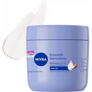 NIVEA Nemlendirici El ve Vücut Bakım Kremi Pürüzsüzleştirici 400 ml, Kuru Ciltler,48 Saat Yoğun Nemlendirme,Shea Yağı