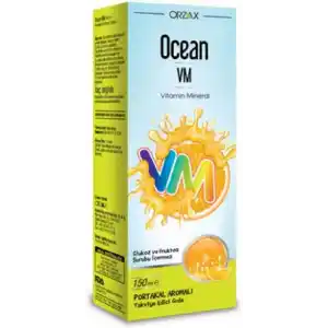 Ocean VM Vitamin Mineral Portakal Aromalı Şurup 150 mL