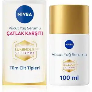 NIVEA Luminous630 Çatlak Karşıtı Vücut Yağ Serumu 100ml, Cilt Tonu Eşitleyici, 48 Saat Nemlendirici, Pürüzsüz Cilt Hissi