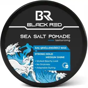 BLACK & RED Wax Saç Şekillendirici Wax Sea Salt Pomade Deniz Tuzlu Güçlü Tutuş - 120 ml