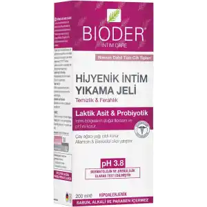 Bioder Hijyenik İntim Yıkama Jeli Hipoalerjenik Tüm Ciltler (1 x 200 mL)