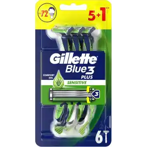 Gillette Blue3 Plus Sensitive Erkek Kullan At Tıraş Bıçağı 6 Adet