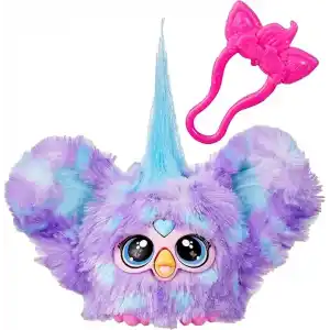 Furby Furblets Groo-Vee Mini Friend, 45+ Sounds & Music, Speaks Only Furbish, Electronic Plush Toys for 6 Year Olds & Up, Purple